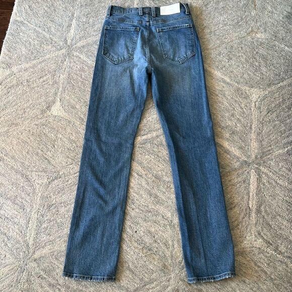 7 For All Mankind Blue Spruce Easy Slim Straight Leg Jeans. Size 27 Like new! - Picture 4 of 13